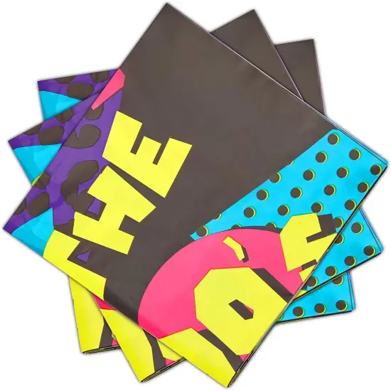 Purple Plastic Tablecloth for 90&rsquo;s Birthday Party (54 x 108 in, 3 Pack) Multicolor {6}