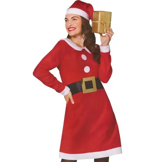 Northlight 41-Inch Red and White Women's Mrs. Claus Costume Set - Medium {4}