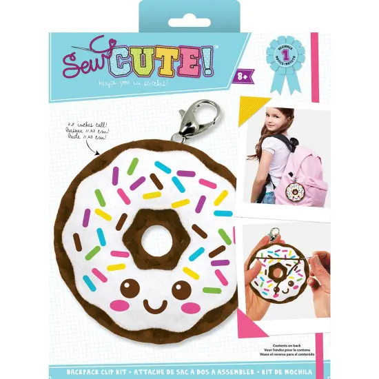 Colorbok Sew Cute! Felt Backpack Clip Kit-Donut {1}