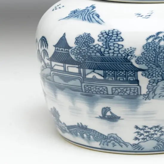 AA Importing 59748 9 Inch Blue & White Ginger Jar {4}