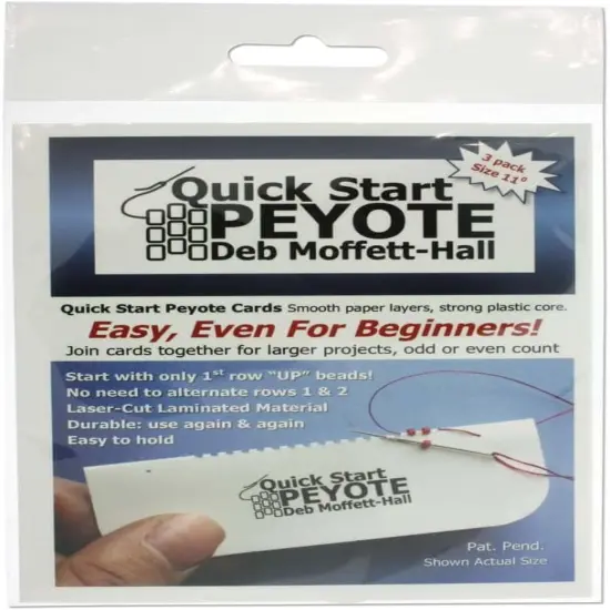 Quick Start Peyote Cards for Size 11 Seed Beads, Pack of 3 Cards {1}