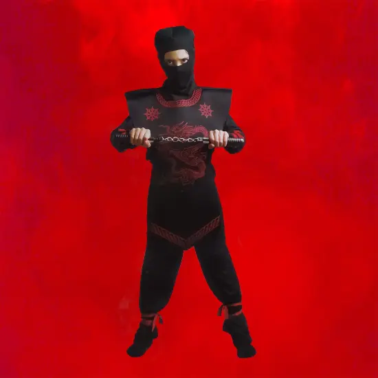 Northlight Ninja Boys Children's Halloween Costume - Large 7-9 - Red and Black {4}
