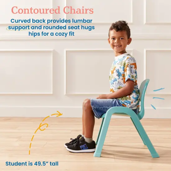 SitRight Chair, Classroom Seating, 4-Pack Seafoam {3}