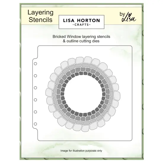 Lisa Horton Crafts Layering Stencil 6"X6"-Bricked Window {1}