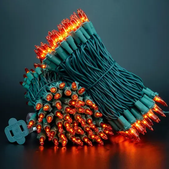 200 Orange Christmas String Lights, Pack of 2 Sets 33 Feet {3}