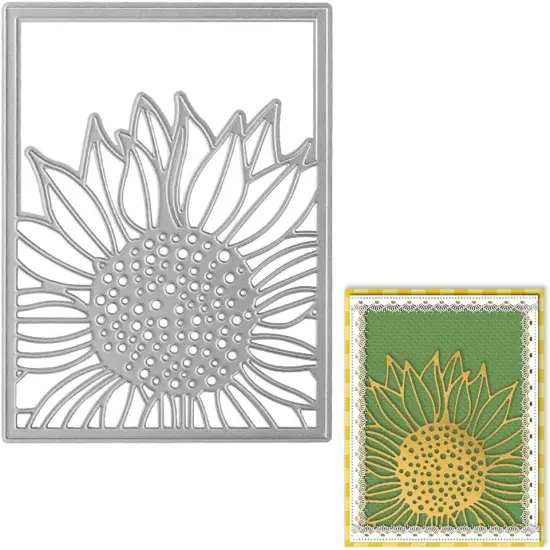 Metal Sunflower Frame Cutting Dies for Card Making {1}