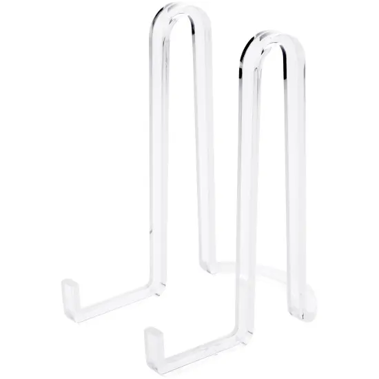 Plymor Clear Acrylic Ribbon-Style Display Easel, 7.5" H x 4" W x 6" D {1}