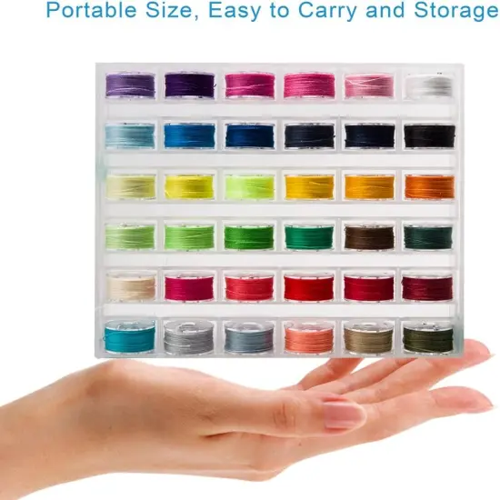 36Pcs Bobbins and Sewing Threads with Bobbin Case {3}