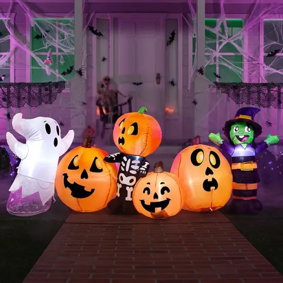 Long Halloween Inflatable Three Characters {3}