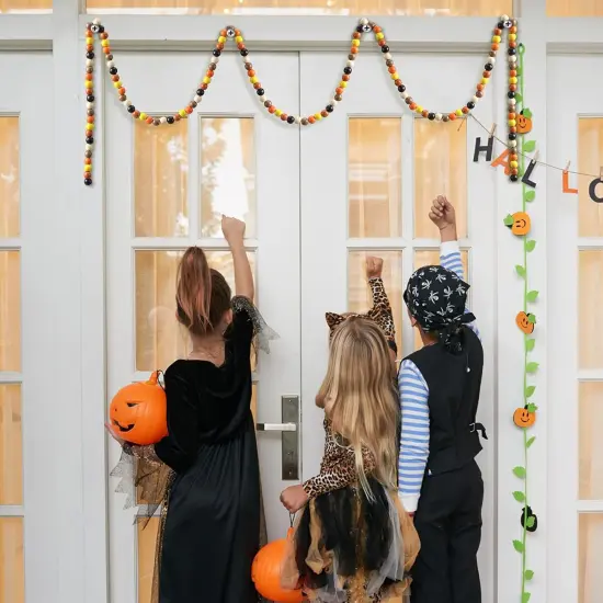 16 ft Fall Wooden Bead Garland {4}