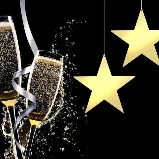 11 Inch Large Gold Stars Cutouts Gold Stars Party Decoration {4}