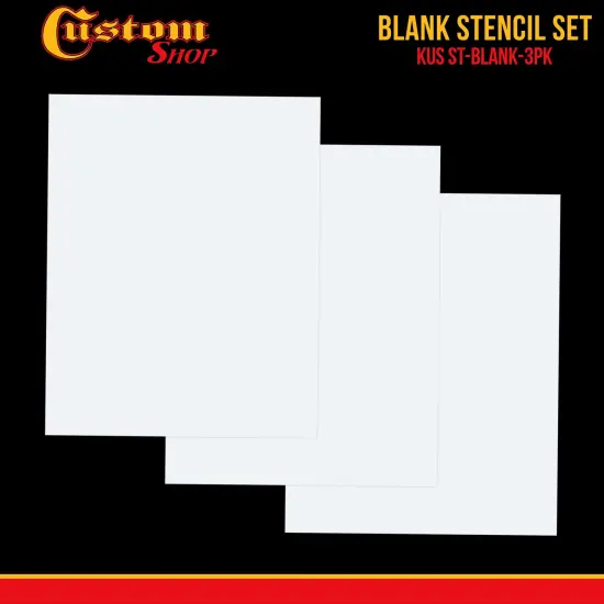 Custom Shop 8" x 10" Airbrush Stencil Blanks (Pack of 3 Sheets) - Make, Cut Your Own Stencil Designs - Thick Reusable Mylar {2}