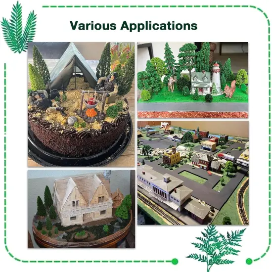 32PCS Model Trees Mixed Miniature Trees Model Tree Train Trees Railroad Scenery Diorama Tree Architecture Trees Fake Trees {5}