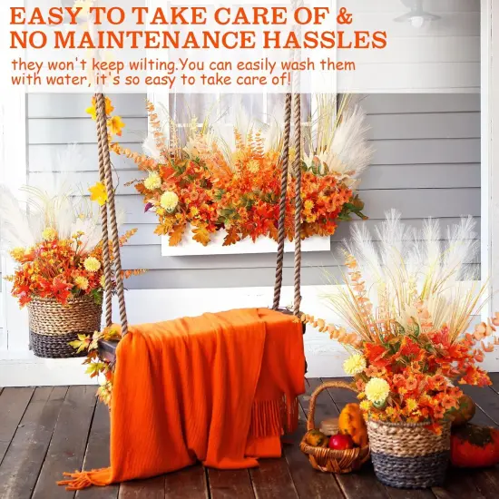 30 Bundles Artificial Fall Flowers Fake Plants {4}