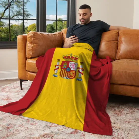 Country Flag Silk Touch Throw Blanket Spain {3}