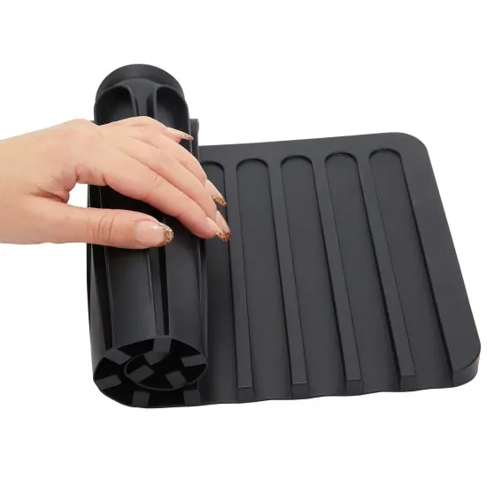 Talented Kitchen Self-Draining Silicone Dish Drying Mat for Counter (Black, 15x8 in) {7}