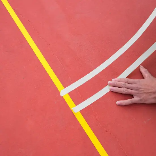 2 Rolls Vinyl Pinstripe Fine Line Tape, 3/8-Inch Wide by 36-Yards Long Each, Gym Floor Tape for Marking Warehouse Grid Lines (72 Yards Total, Dark Blue) {2}