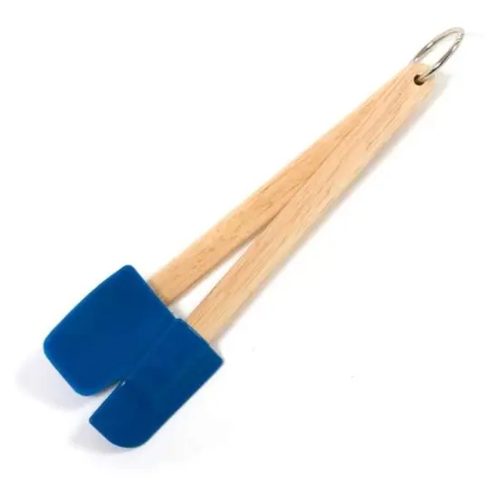 Norpro 2-piece Mini Wood Handle Silicone Kitchen Spatula & Scoop Set {1}
