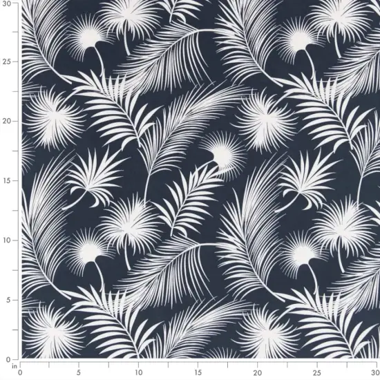 Navy - Blue Leaves,Tropical & Botanical Upholstery Fabric 54 Inches" {4}