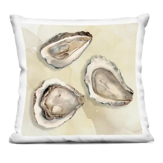 Stupell Industries Beige Oyster Trio Indoor Pillow, 18 x 7 x 18 {1}
