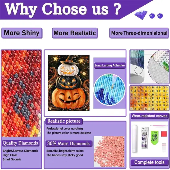 12x16inch - 5D Halloween Diamond Painting Kits for Adults {3}