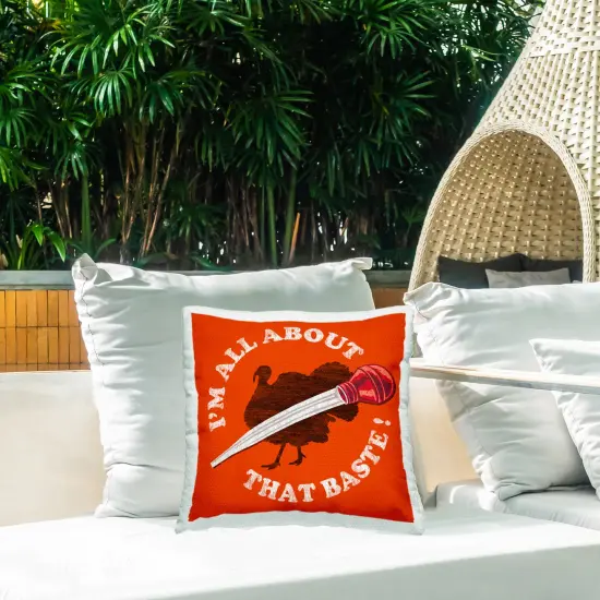 Stupell Industries All About That Baste Outdoor Pillow, 18 x 7 x 18 {2}