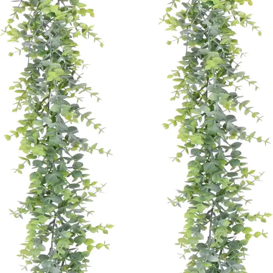 Artificial Vines Faux Eucalyptus Garland 6 Feet 8.6"D x 6.1"W x 5.7"H {1}