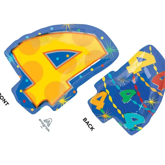 Number 4 Confetti Dots 20 Inch Foil Mylar Balloon {5}