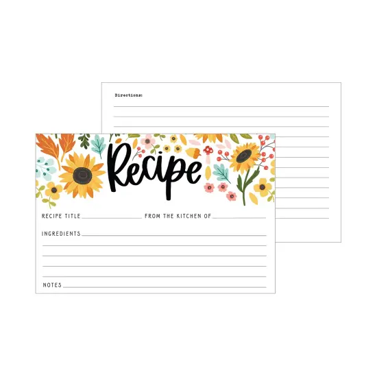 Echo Park Recipe Cards-Sunflower Summer {5}