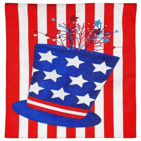 Patriotic Hat Garden Flag Shimmer 4th of July {1}