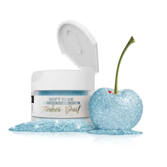 Bakell - Soft Blue Tinker Dust Edible Glitter (5g, 1x Jar) for Food, Desserts, and Beverages! {1}