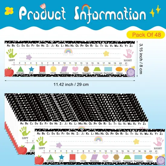48 Pcs Name Tags Labels Cutouts Nameplate for Classroom {2}