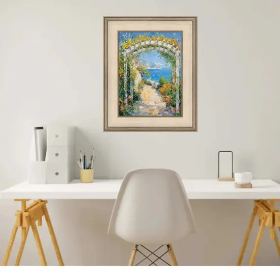 Wide Silver Leaf Flat Panel Picture Frame 14x14 frame {6}