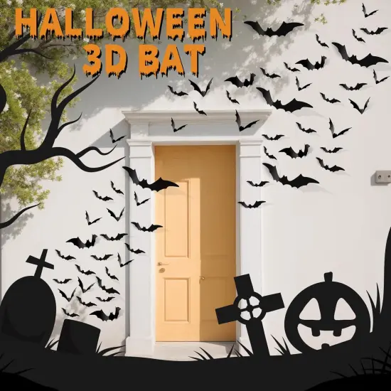 140PCS Bats Halloween Decoration {4}