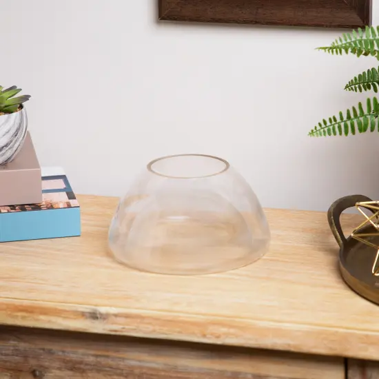 Northlight Transparent Floating Glass Bowl Pillar Candle Holder - 7.25" Clear {1}