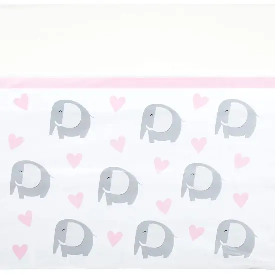 Elephant Tablecloths for Baby Shower Decor, Pink Hearts (54 x 108 in, 3 Pack) {6}