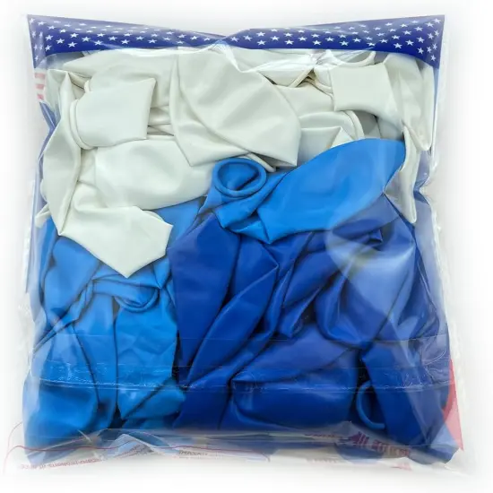 White Blue Light Blue Balloons,100 Pack 12 Inch Latex Balloons {5}
