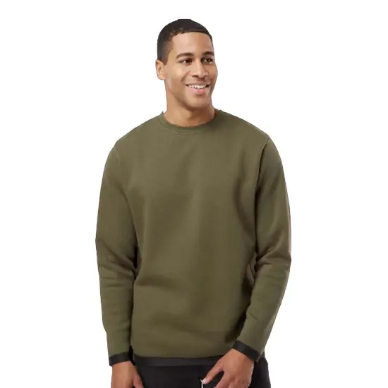 LAT® Adult Statement Fleece Crew Sweatshirt COYOTE BRWN/ BLK {4}