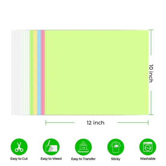 Sun Color Changing Heat Transfer Vinyl (20pcs) {2}