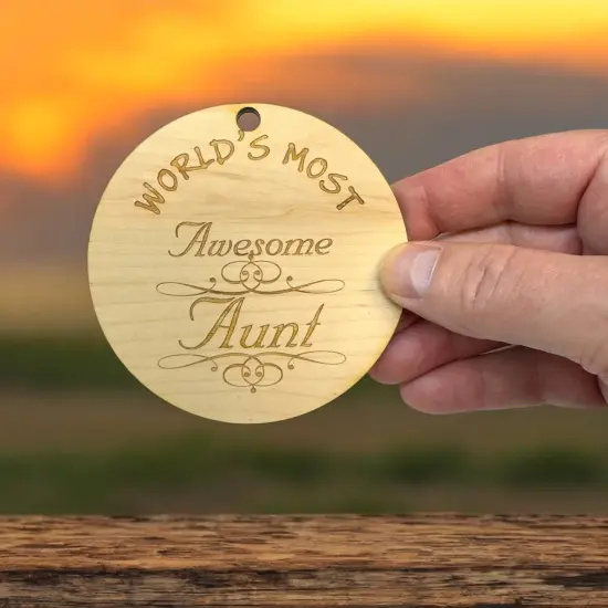 Worlds most Awesome Aunt - Ornament {3}