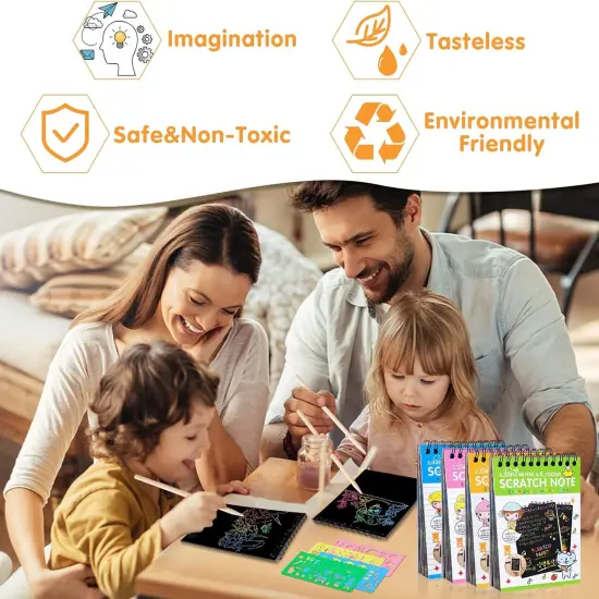 24 Pack Scratch Arts and Crafts Notebooks {6}