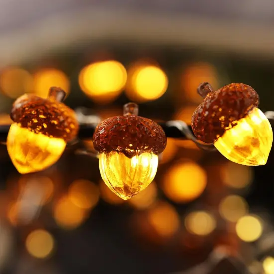 Solar Fall Acorn String Lights {2}