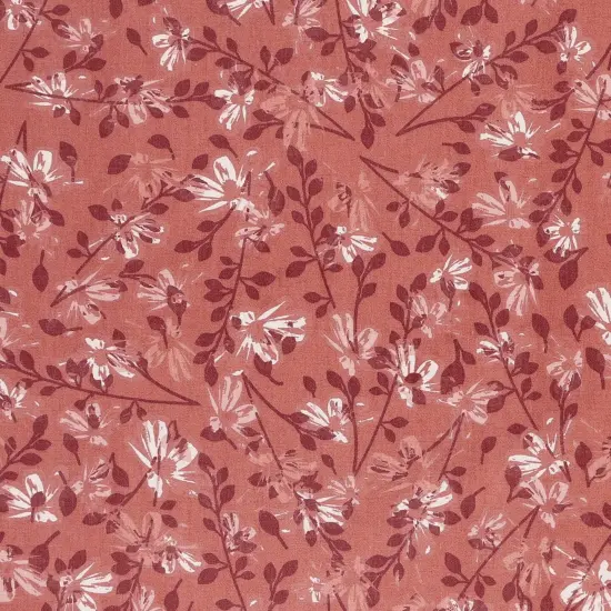 Mook Fabrics Aster Floral Cotton Fabric [108 in. Wide] - By The Yard Desert Sand {1}