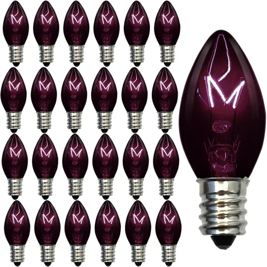 5 Pack C7 Halloween Black Replacement Bulbs {1}