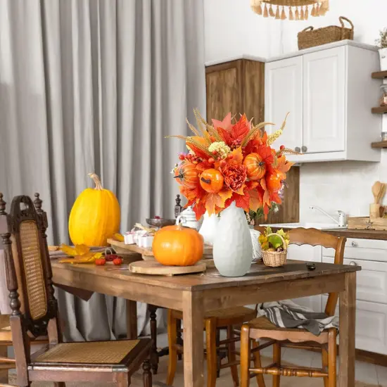 4PCS Artificial Autumn Pumpkin Berry Flower {5}