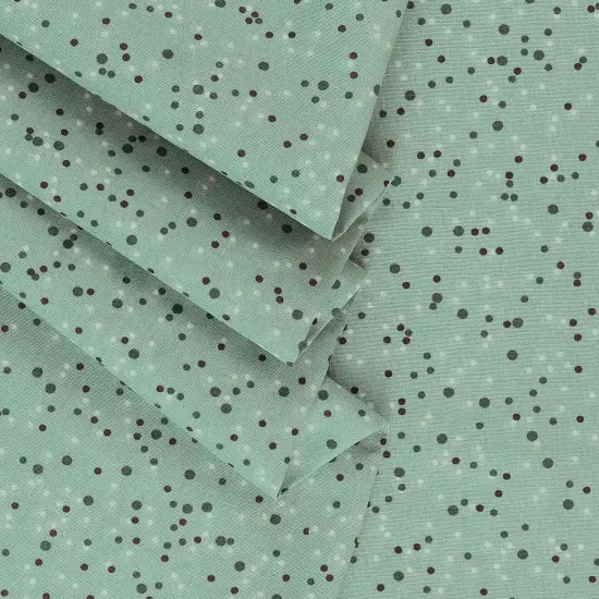 Mook Fabrics Dotted Cotton Fabric [108 in. Wide] - By The Yard Granite Green {2}
