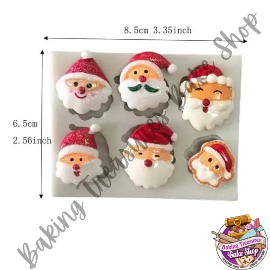 Christmas Santa Faces Silicone Mold {2}