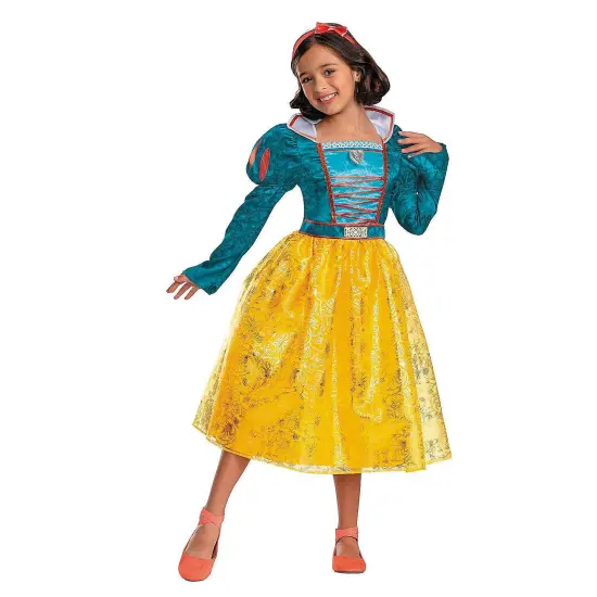 Kids Deluxe Snow White Live Action Costume Dress with Headband {1}