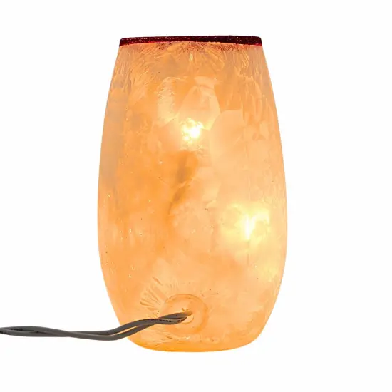 Stony Creek 5.25 In Joyful Winter Pre-Lit Sm Vase Christmas Lighted Glass Accent , Christmas Decor Christmas Snowman Electric BERRIES {2}