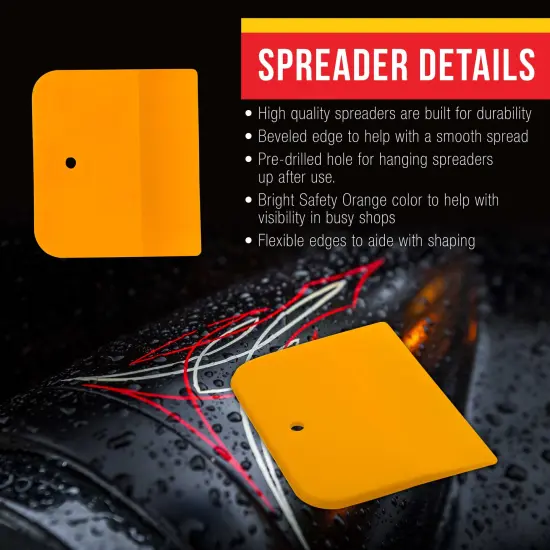 3 Inch Plastic Body Filler Spreader Tools for Automotive Body Fillers (50 Pack), Putties, Glazes, Epoxy Resin, Caulk, Glues - Plastic Spreader Tool {3}